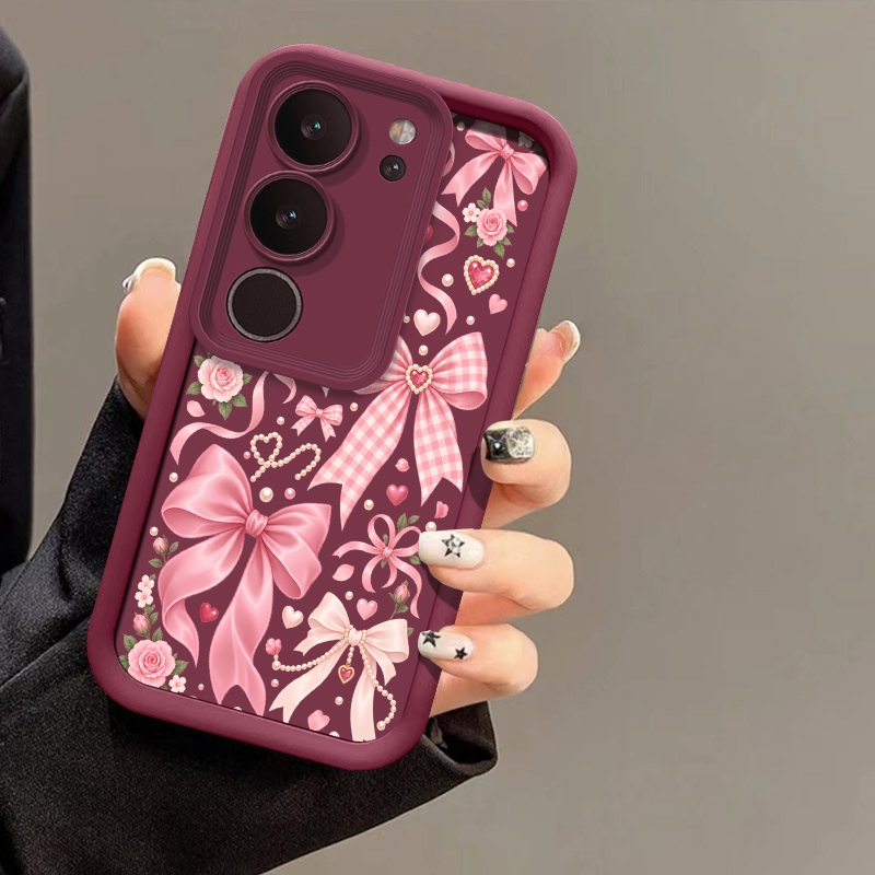 Vivo X200 - Handyhülle mit Schleifen- und Blumenmuster für