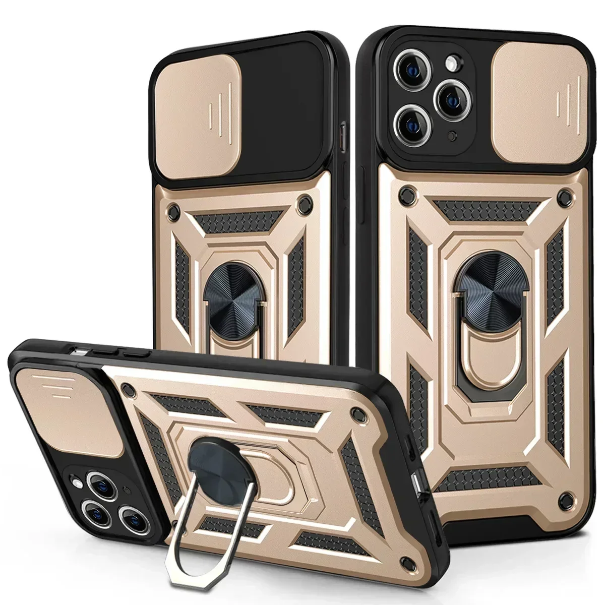 Camera Lens Protector - Neue Handyhülle mit Schiebe-Kameraobjektivständer für iPhone