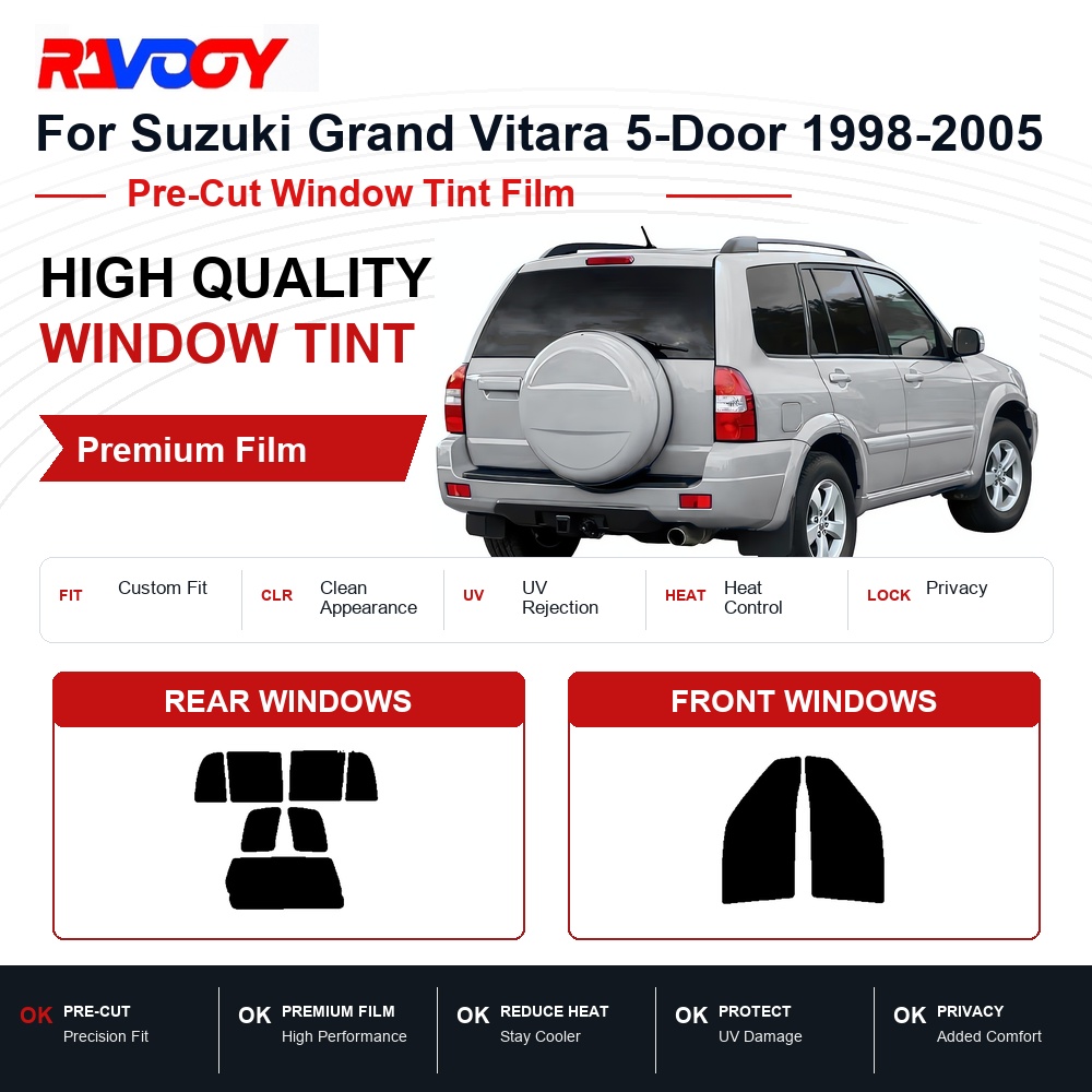 Privacy Screen Protector - Premium Vorgefertigte Fensterfolie für Suzuki Grand