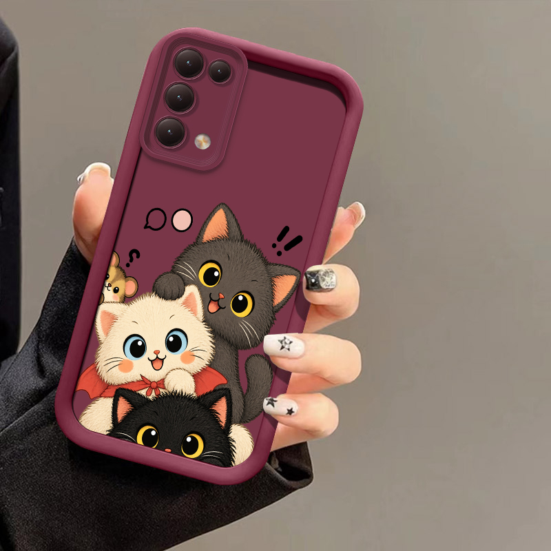 Realme Note 50 - Stapelbare Katzen-Handyhülle für OPPO Realme Narzo